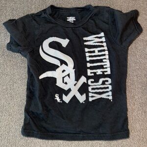 Authentic Merchandise Black White Sox Chicago Sports Baseball Kids Top Active